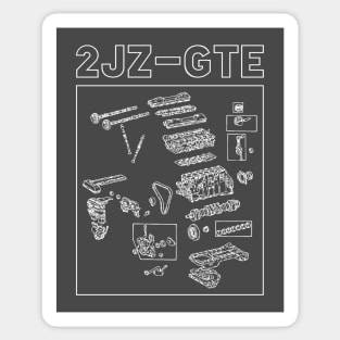 2JZ GTE Engine Sticker